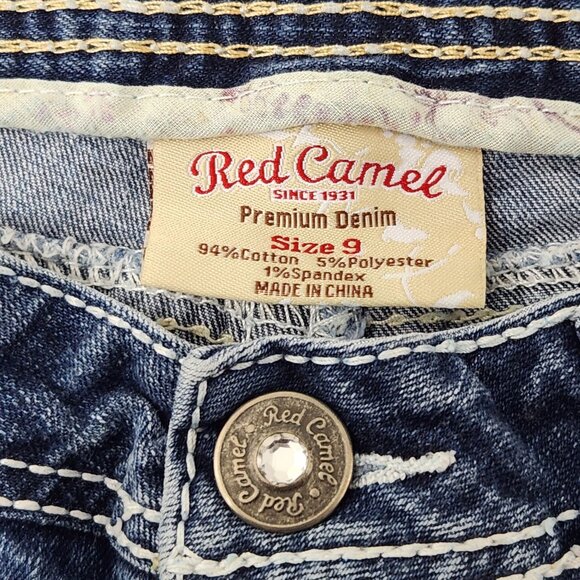 Red Camel Jeans Juniors 9 Blue Bootcut Y2K Medium Wash Denim Premium Stretch - Picture 2 of 16